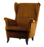 Doris - Wingback Velvet Armchair, Scandinavian Armchair-Armchair-Belle Fierté