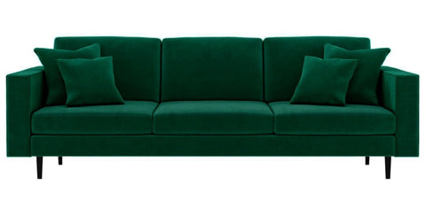 Pria - Emerald Green Velvet Modern 4 Seater Sofa-Sofa-Belle Fierté