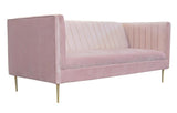 Prima - Pink Modern Velvet Sofa-Sofa-Belle Fierté