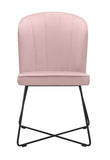 Rose - Velvet Dining Chair, Metal Leg Chair-Chair-Belle Fierté
