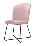 Rose - Velvet Dining Chair, Metal Leg Chair-Chair-Belle Fierté