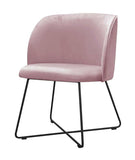 Chiara - Velvet Dining Chair, Metal Base Chair-Chair-Belle Fierté