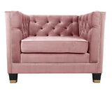 Amelia - Velvet Chesterfield Armchair-Armchair-Belle Fierté