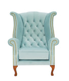 Queen Anne - Velvet Armchair-Armchair-Belle Fierté