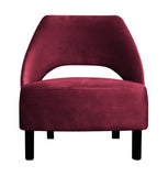 Kayden - Elegant Velvet Armchair, Curved Occasional Chair-Armchair-Belle Fierté