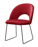 Johansson - Modern Velvet Metal Base Dining Chair-Chair-Belle Fierté