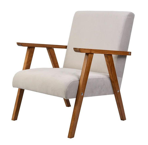 Liam - Velvet Occasional Chair, Retro Armchair-Chair-Belle Fierté