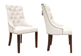 Savannah - Cream Chesterfield Knocker Dining Chair, Set of 2-Chair Set-Belle Fierté