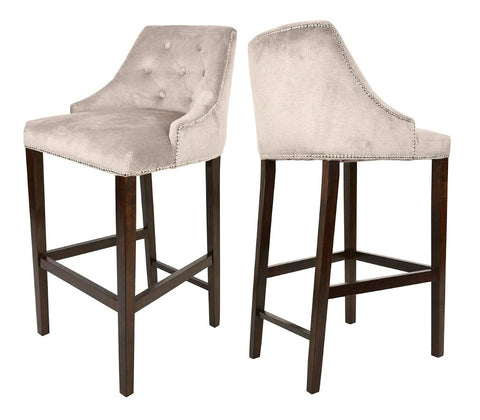Sharon - Beige Kitchen Stool, Luxury Bar Chair, Set of 2-Bar chair-Belle Fierté