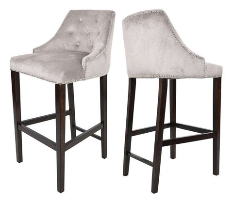 Sharon - Mink Kitchen Stool, Luxury Bar Chair, Set of 2-Bar chair-Belle Fierté