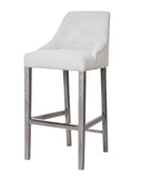 Charlotte - Buttoned Kitchen Stool, Shabby Chic Studded Breakfast Bar Chair-Bar chair-Belle Fierté