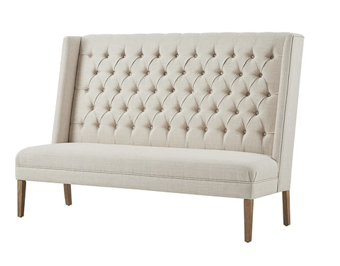 Tufted shop kitchen bench