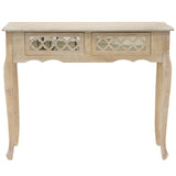 MIGUEL- Wooden Glass Console Table, Shabby Chic Console Table-Console table-Belle Fierté