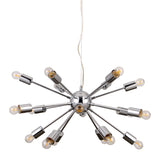 Nova- Modern 18 Light Chrome Ceiling Lamp, Contemporary Chandelier-Ceiling Lamp-Belle Fierté