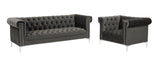 Ferrata - Chesterfield Velvet Armchair Sofa Set-Sofa Set-Belle Fierté