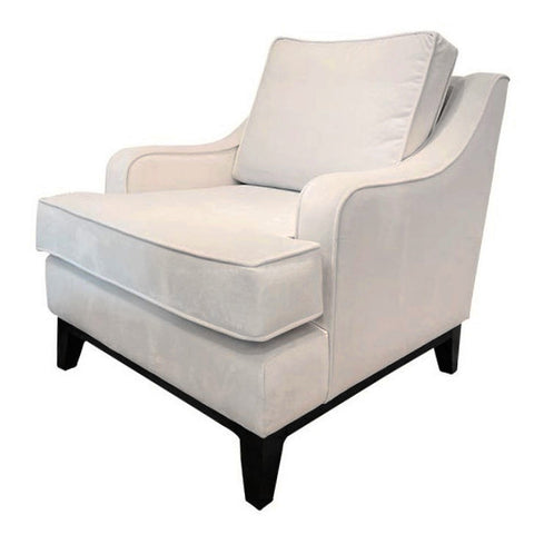 Taylor - Beige Velvet Armchair-Armchair-Belle Fierté