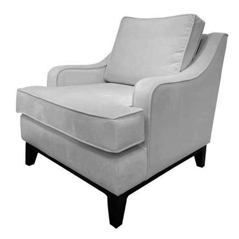 Taylor - Grey Velvet Armchair-Armchair-Belle Fierté