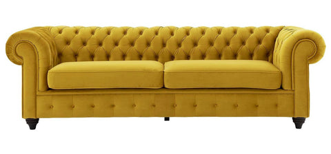 Alston - 3 Seater Chesterfield Velvet Sofa-Sofa-Belle Fierté