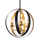Maria- Traditional 4 Light Oval Globe Frame Ceiling Pendant Lamp-Ceiling Lamp-Belle Fierté