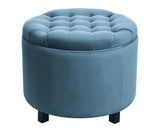 Disar - Elegant Tufted Storage Footstool, 50x43cm-Ottomans and Footstools-Belle Fierté