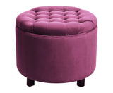 Disar - Elegant Tufted Storage Footstool, 50x43cm-Ottomans and Footstools-Belle Fierté