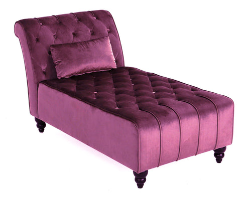 Elton - Glamour Chesterfield Velvet Chaise Lounge, Day Bed-Chaise Lounge-Belle Fierté