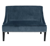 Roma - Velvet Dining Bench, Nailhead Settee-Benches & Ottomans-Belle Fierté