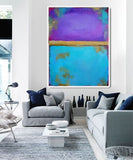 Handmade Original Acrylic Canvas Abstract Painting 40x60cm - "Purple"-Wall art-Belle Fierté
