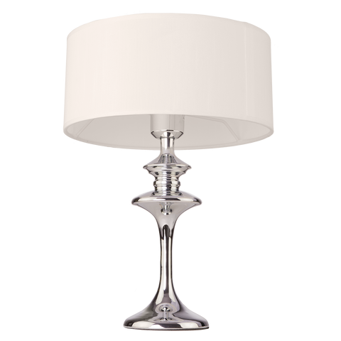 SIERRA - Glamour White and Chrome 40cm Table Lamp-Table Lamp-Belle Fierté
