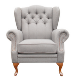 Duke - Wingback Tufted Studded Armchair-Armchair-Belle Fierté