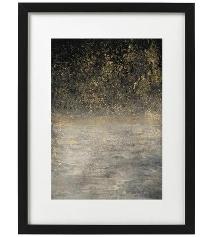 Framed Black ,Grey and Gold Abstract Painting-Wall art-Belle Fierté