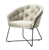 Kaylee - Contemporary Velvet Armchair, Occasional Chair-Armchair-Belle Fierté