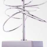 JACOPO II- Luxury Table Lamp, Black Shade Silver Finish Glamour Table Lamp-Table Lamp-Belle Fierté