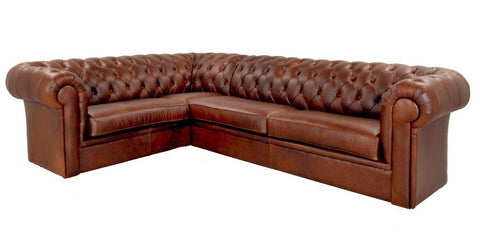 Bexley - Genuine Leather Chesterfield Corner Sofa-Sofa-Belle Fierté