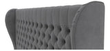 Barkley - Floor Standing Wing Velvet Chesterfield Headboard - King Size-Headboards-Belle Fierté