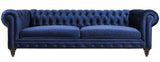 Brompton - Large 3 Seater Chesterfield Velvet Sofa-Sofa-Belle Fierté