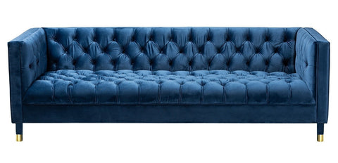 Asti - 2 Seater Contemporary Chesterfield Velvet Sofa-Sofa-Belle Fierté