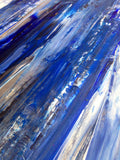Handmade Acrylic Canvas Blue Abstract Painting 40x50cm -"Depth"-Wall art-Belle Fierté