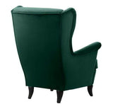 Doris - Wingback Velvet Armchair, Scandinavian Armchair-Armchair-Belle Fierté